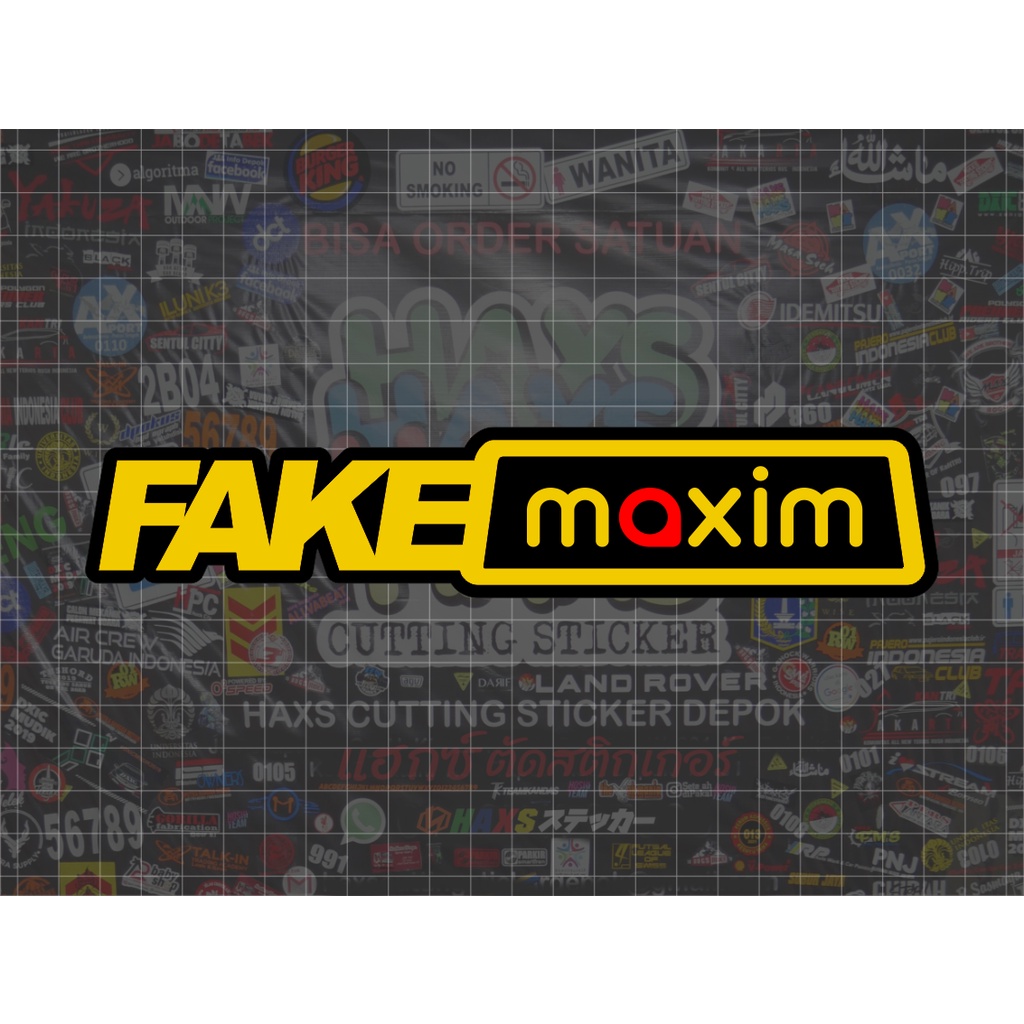 Cutting Sticker Fake Maxim Ukuran 25 Cm Untuk Mobil