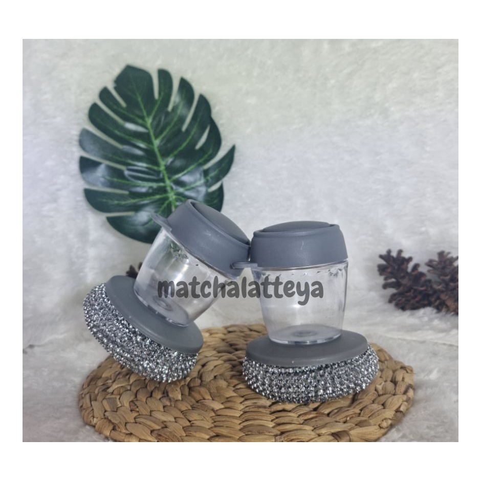 Kawat dispenser cuci piring alat cuci piring praktis bisa diisi sabun / kawat pencuci wajan