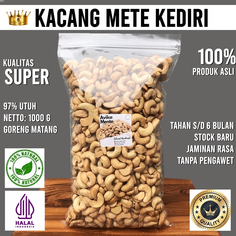 

KACANG METE/MEDE/MENTE MATANG GORENG SUPER/OLEH-OLEH KHAS KEDIRI 1000 GRAM