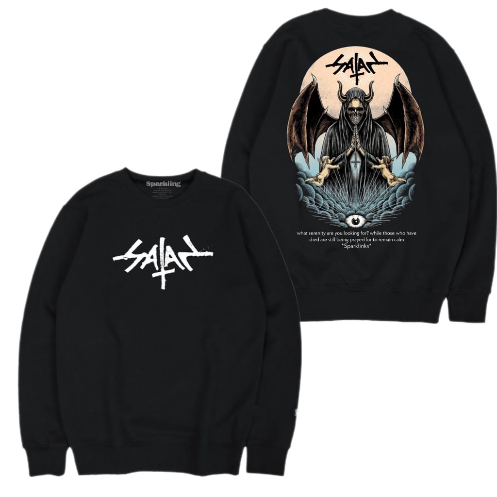 Sparklinks Sweater Satanic Serenity Black Crewneck