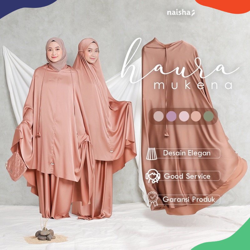 Naisha Official / Haura Mukena Dewasa / Mukena Premium / Mukena Dewasa / Mukena Silky Premium