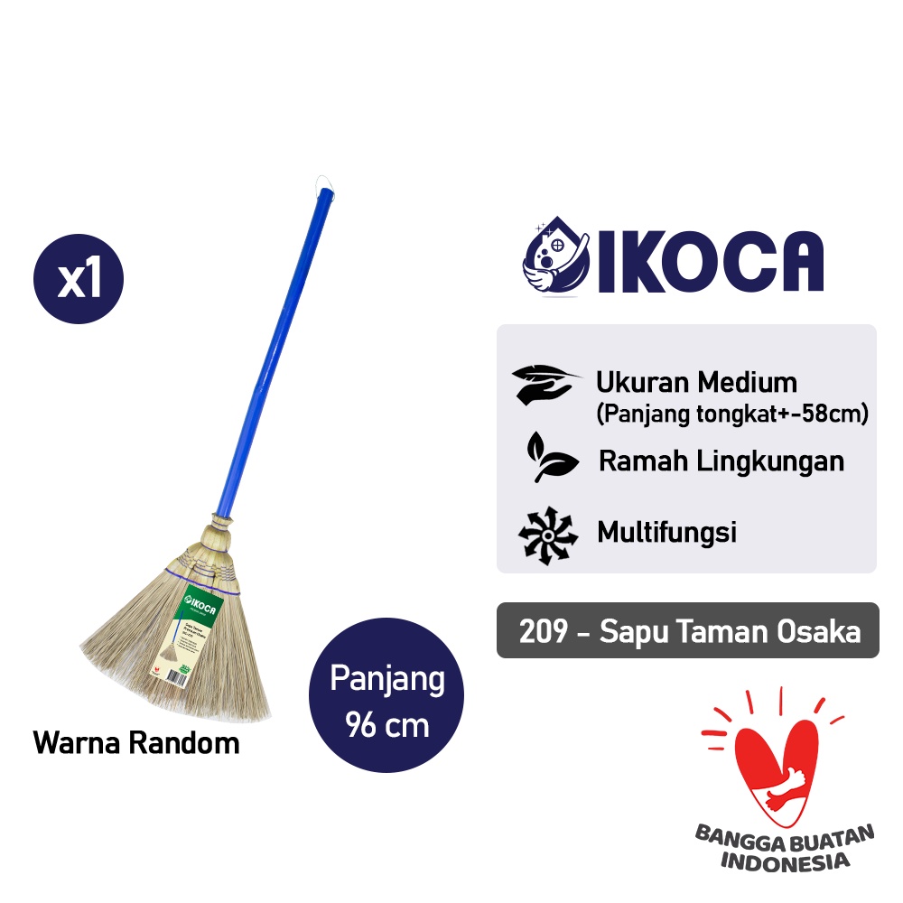 Ktmstore Sapu Lidi Halaman Medium Premium Osaka Gagang sapu taman IKOCA 209