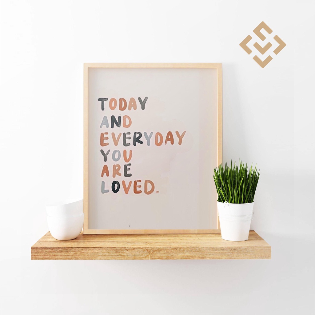 Pajangan Dinding Dekorasi Dinding Aesthetic Pigura Kayu Dekorasi Rumah Kayu