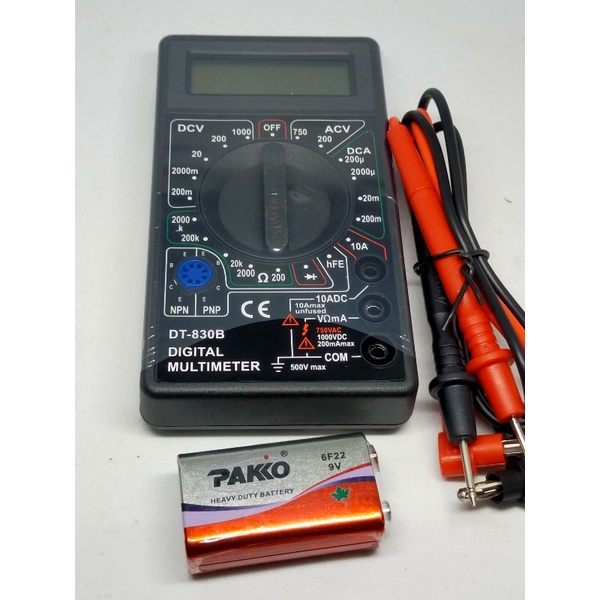 MULTIMETER AVOMETER MULTITESTER DIGITAL DT-830B DT830B