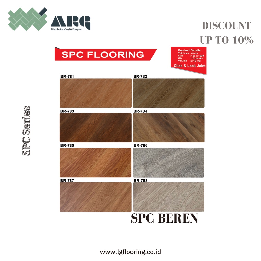 BEREN FLOOR Vinyl Sistem Click Tebal 4.0 MM Interlock