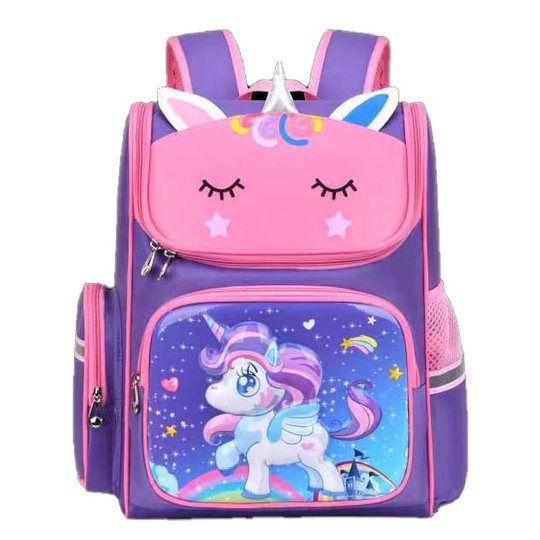 PROMO 10.10 TAS RANSEL ANAK SEKOLAH SD PEREMPUAN CANTIK BAHAN TAHAN AIR GAMBAR UNICORN PANDA TIMBUL 16inch UKURAN BESAR IMPORT