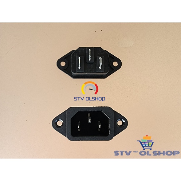 Soket AC outlet 3 pin / soket ac power outlet computer