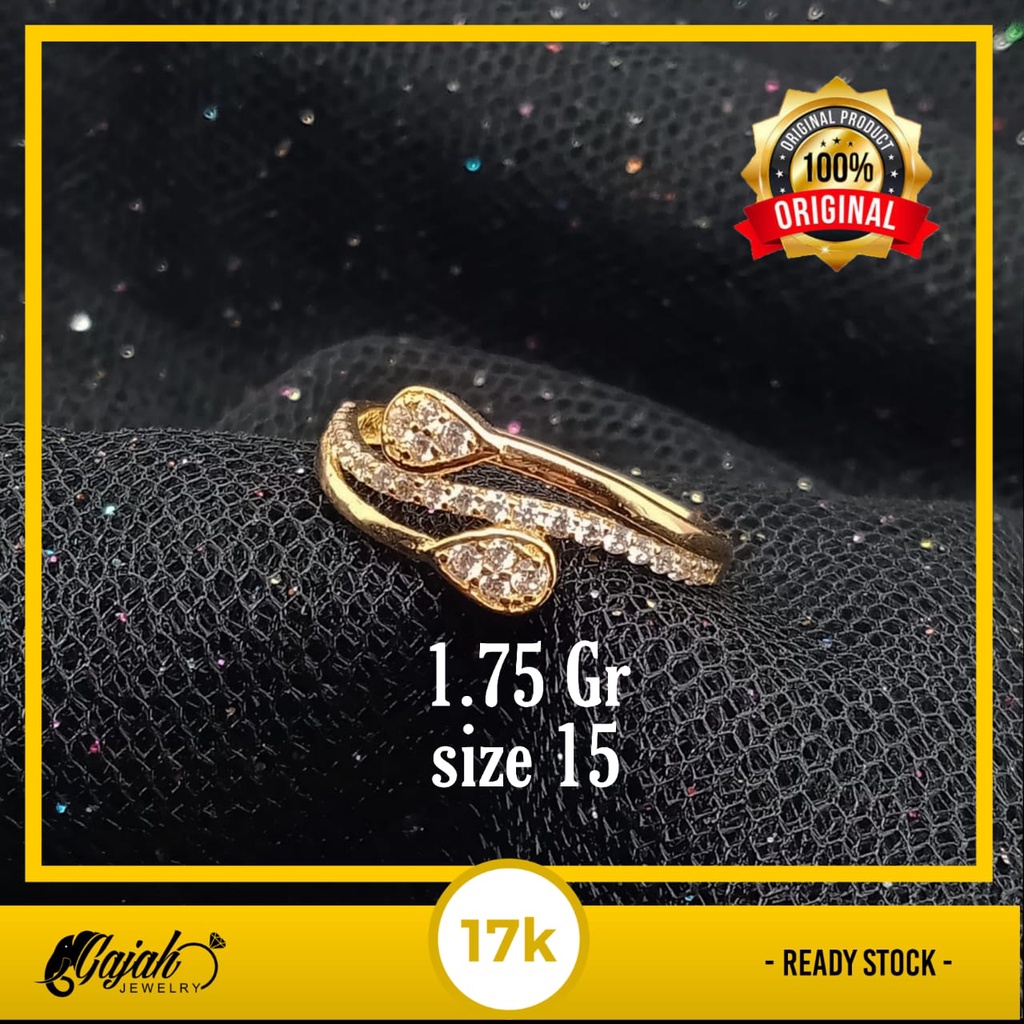 Cincin emas 17k - 1.75 gr kadar 750 - 4108