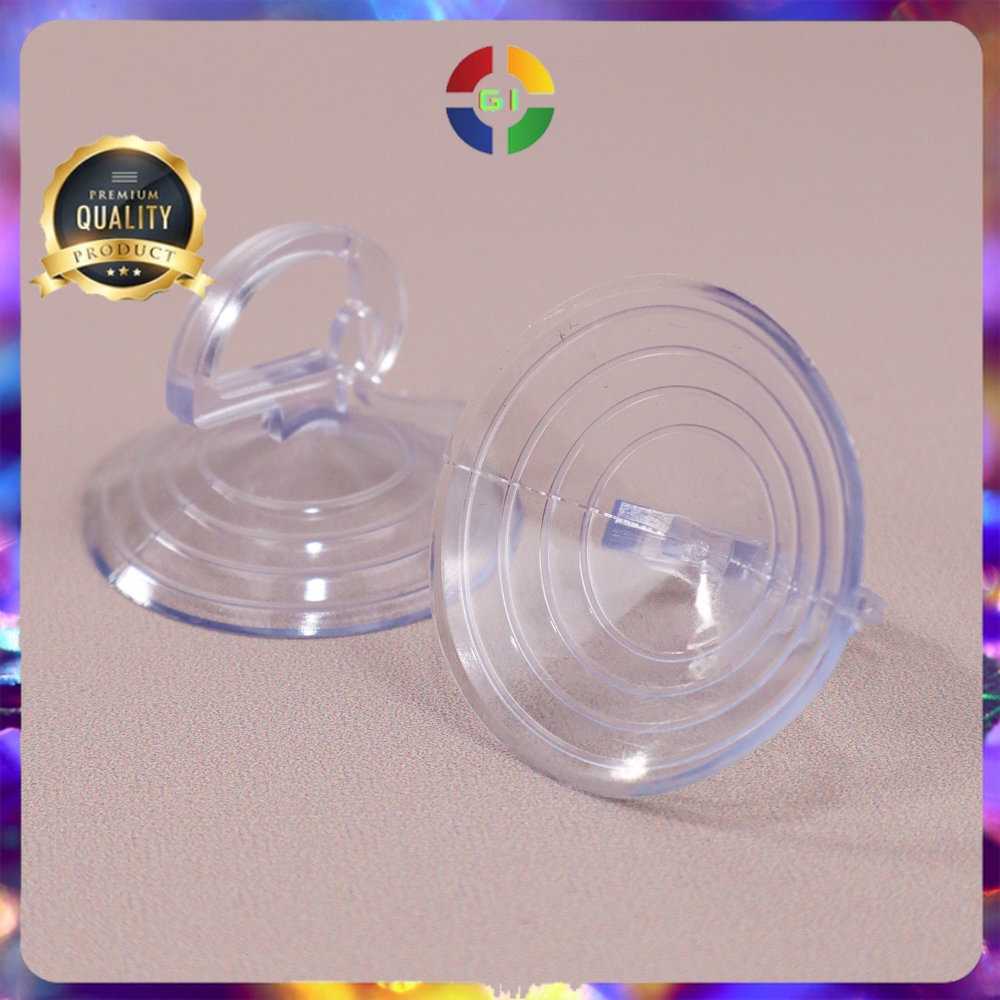 Gantungan PVC Plastik Alat Tempel Dinding 35 mm 10 PCS Transparent COD