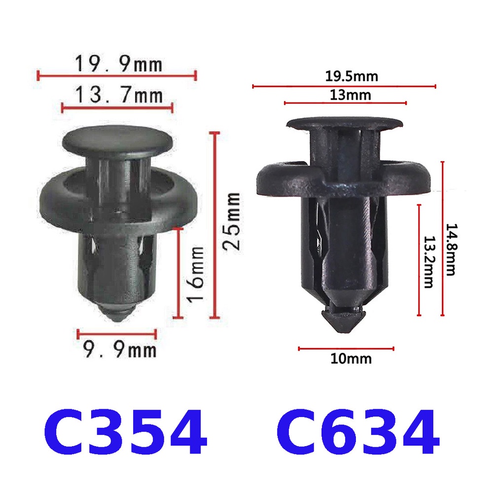 Klip Kancing Bemper Depan Belakang Honda Grill Side Trim Skirt Retainer Mud Guard Spakbor Rivet Reta