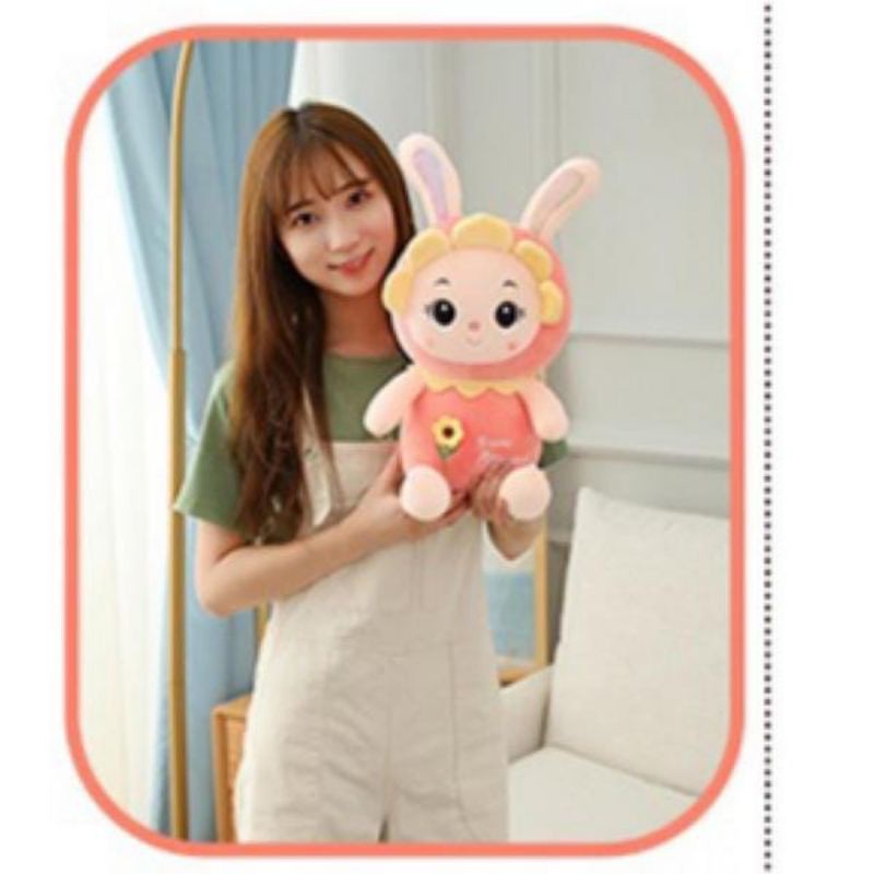 Boneka kelinci bunga matahari lucu ukuran 30cm boneka rabbit sun flower size 30cm