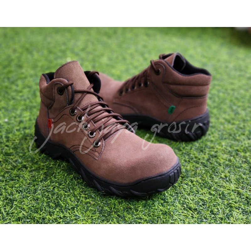 sepatu boots seafty full kulit sapi original suide