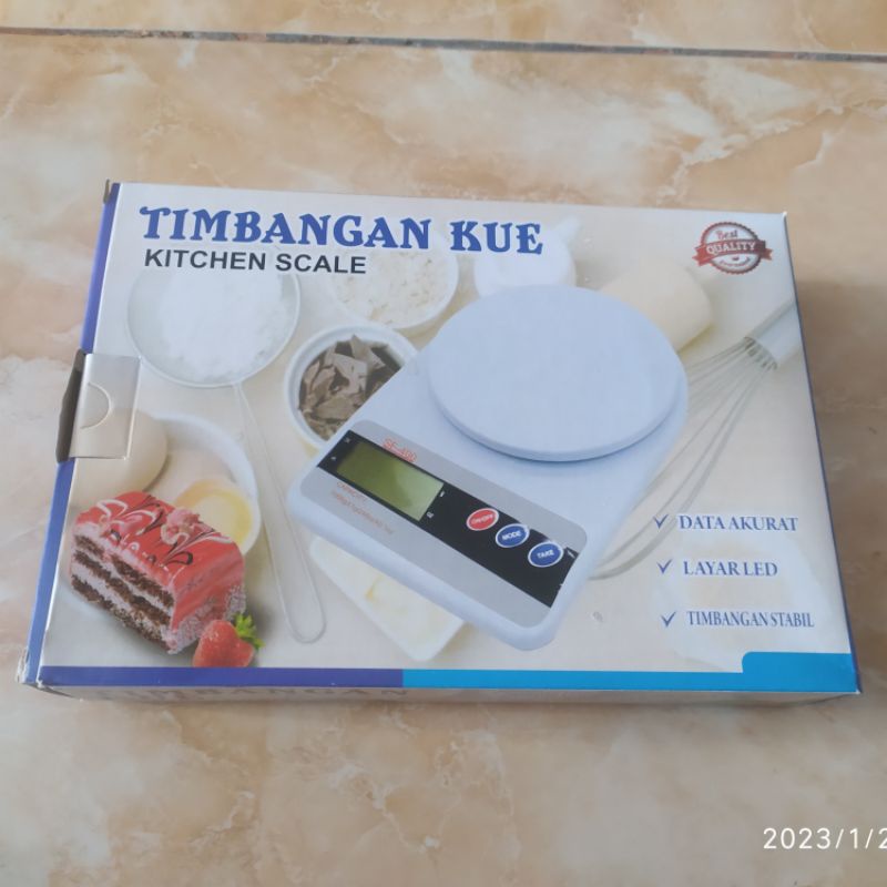 Original GSE Timbangan paket emas kue gula tepung dapur digital portable 7kg elektrik