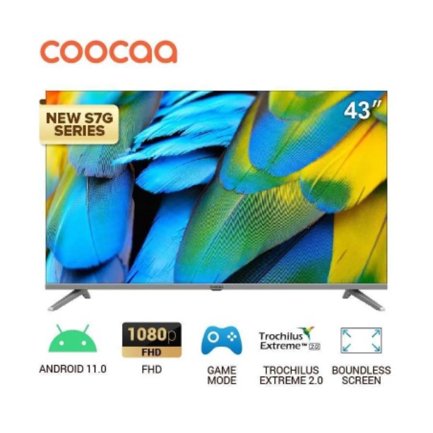 Coocaa 43 Inch Android Smart TV - 43S7G