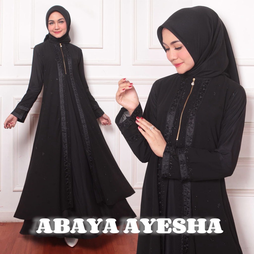 ABAYA AYESHA / Gamis Turkey / Longdress Muslimah / Maxy Formal / Busana Muslim / Dress Kondangan / Pakaian Mewah Arabic