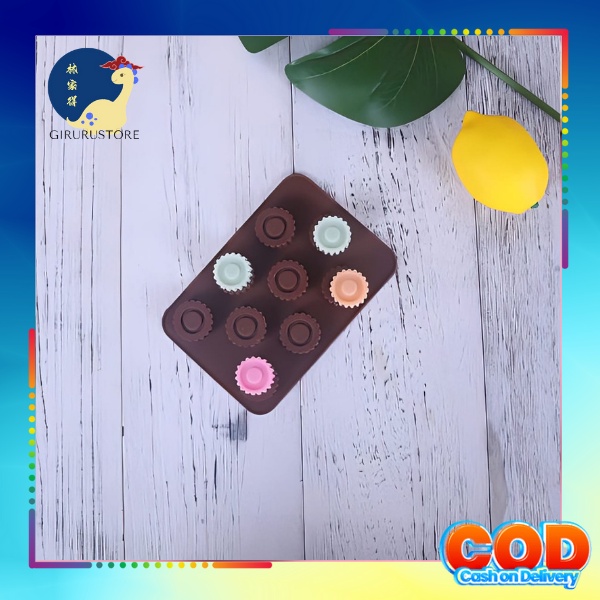 Cetakan Coklat Silikon Motif Gear / Cetakan Coklat Jelly Pudding es Batu / Cetakan Molds Silicone tahan panas Serbaguna