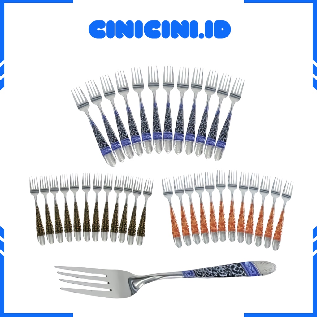 [ Cinicini] Garpu Batik Stainless ( SELUSIN )