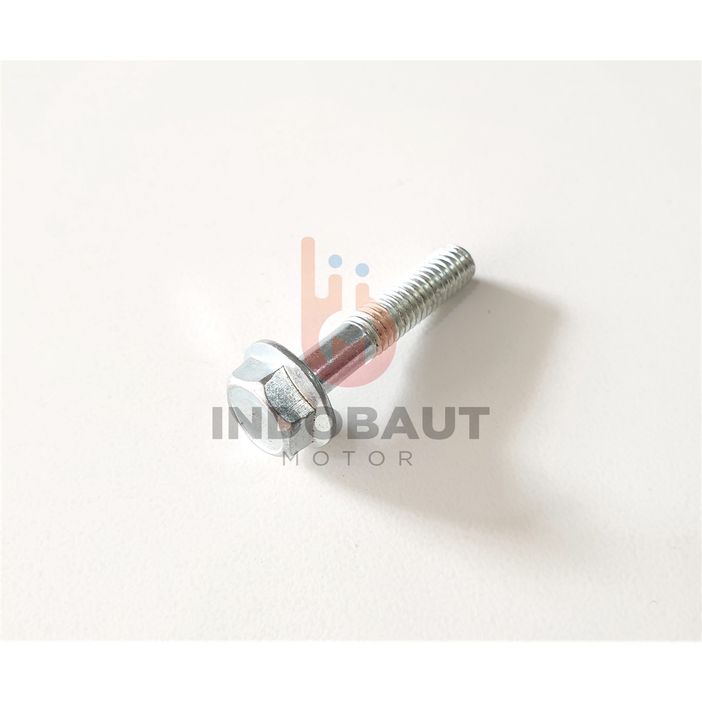 Baut Blok Mesin Flange Bolt 6x30 Kunci 10 Putih