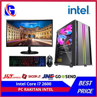 PC Gaming Lengkap Intel Core i7 2600 VGA GTX 1050 TI 4GB HDD 1TB  LED 24  Curved ##