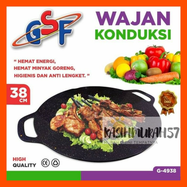WAJAN KONDUKSI GSF G-4938 / WAJAN KONDUKSI 38CM GSF 4938 / WAJAN KONDUKSI ALAT PANGGANGAN BBQ BARBEQ