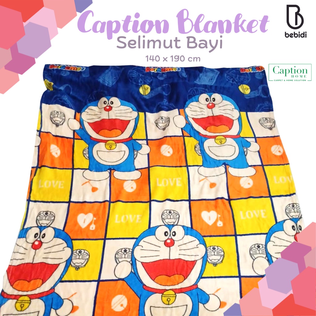 Selimut Anak Lembut Motif Kartun 140cmx190cm CAPTION BLANKET STANDART SINGLE ANIMATION 140 190 cm