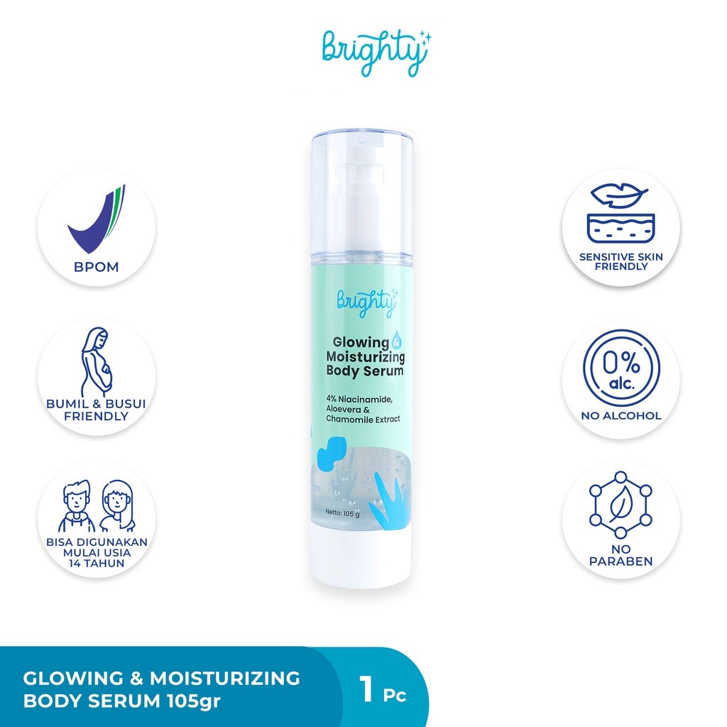 Jual Brighty Glowing & Moisturizing Body Serum 100g Shopee Indonesia