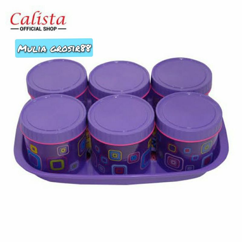 Toples Nampan Toples Set Calista Tonam diameter 12cm tingg 13cm