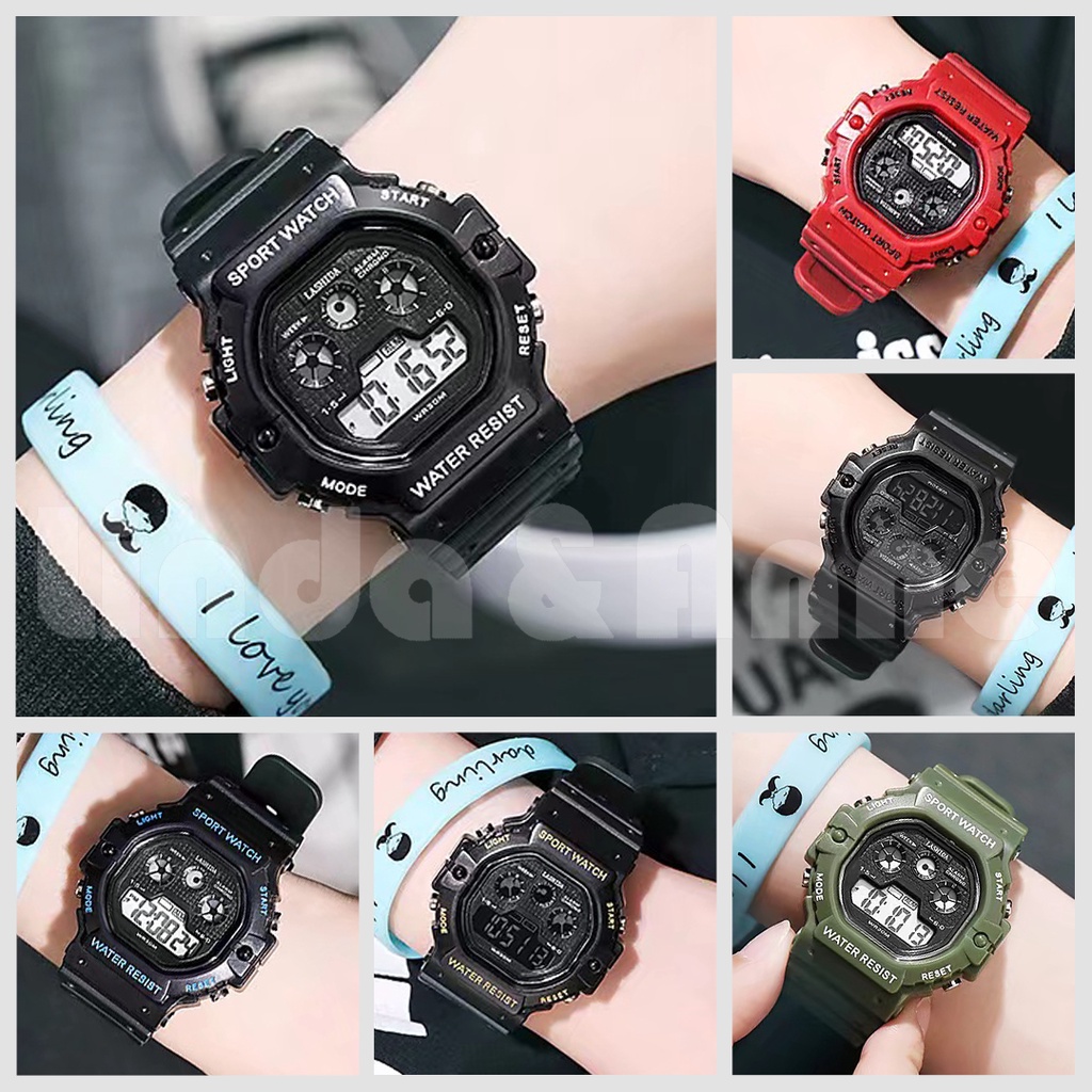 Jam Tangan Sport Digital Pria Casual Tahan Air - Jam Tangan Digitec Sport