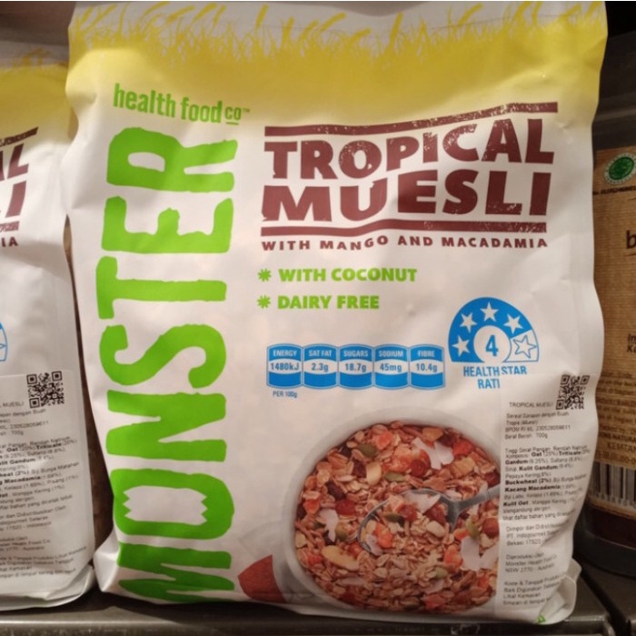 

Monster muesli tropical w/ mango & macadamia 700gr