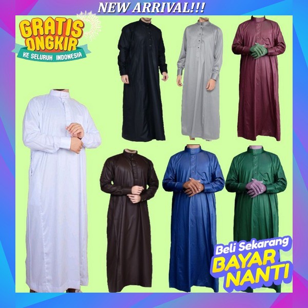 Baju Koko Kurta Basic Polos Pria Dewasa Lengan Pendek Terbaru 2023 Bahan Adem Tebal Nyaman Size M L 