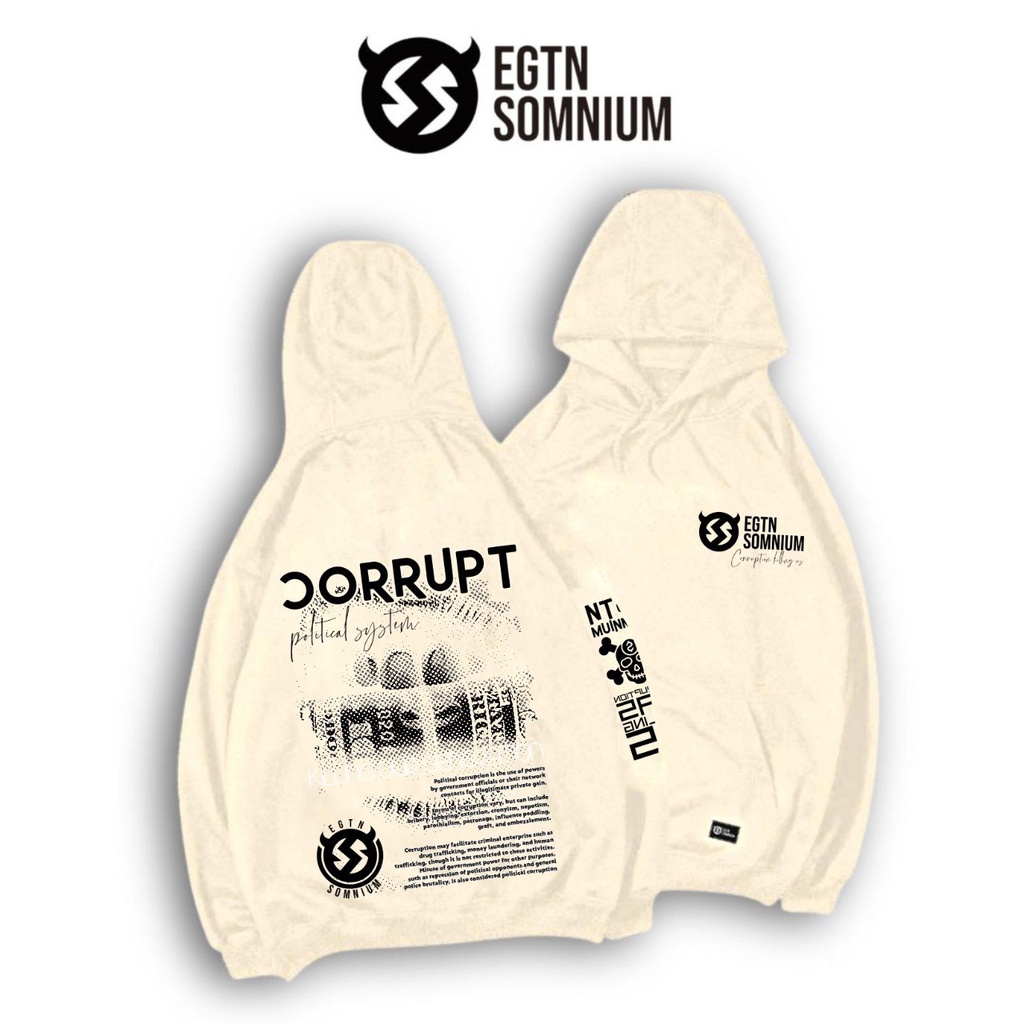 EIGHTY NINE HOODIE ORI SWEATER EGTN SOMNIUM PRIA CREAM ORIGINAL DISTRO BERKUALITAS ORI-EIGHTY NINE SIZE JUMBO