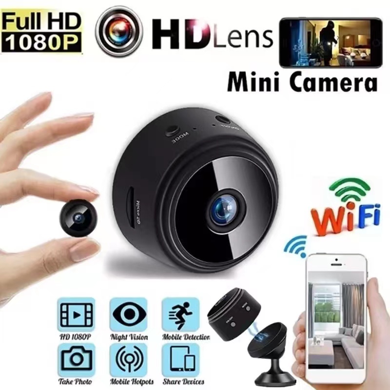 Kamera Cctv Mini Spy Tersembunyi Jarak Jauh Tanpa Kabel Untuk Hp A9 Mini Security Monitor 1080P HD V