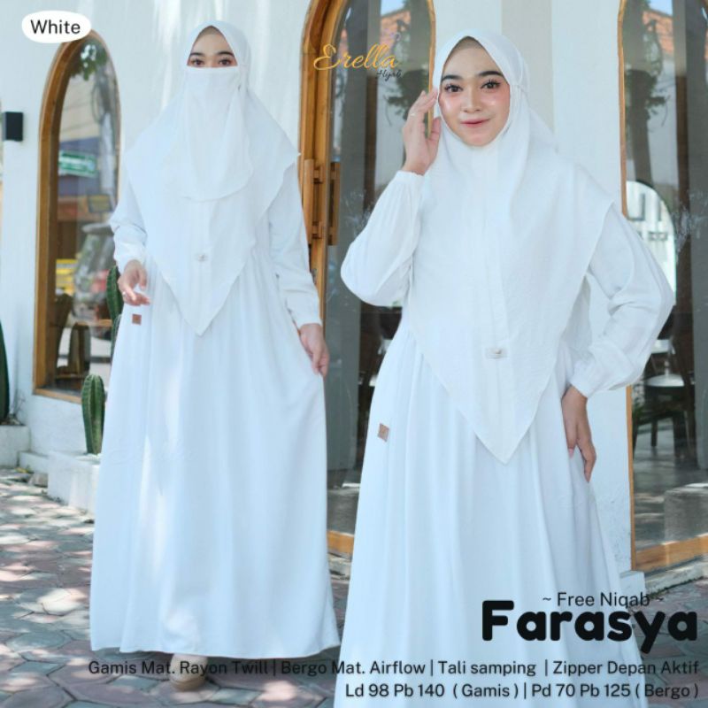 NEW/TERLARIS/FARASYA GAMIS MAXY SYARI SET/RAYON TWILL/BERGO AIRFLOW/TALI SAMPING/ZIPPER AKTIF/ORI BE