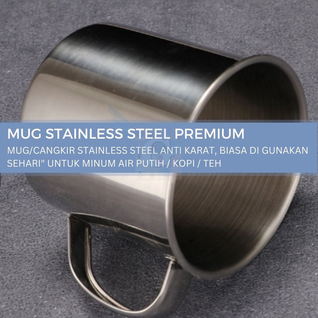 Cangkir Stainless Steel / Mug Stainless Steem PREMIUM 12cm High Quality