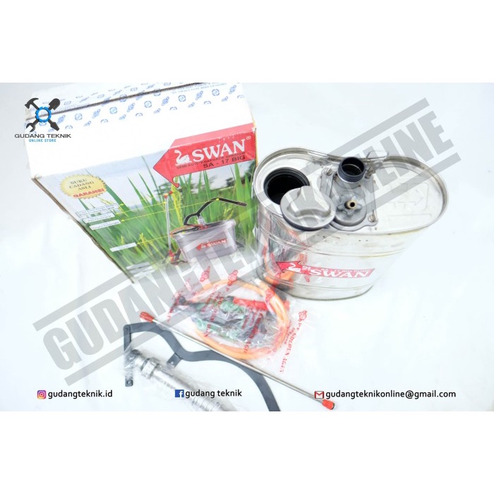 Alat Semprot Hama Sprayer MANUAL SA17 SWAN / Sprayer Obat Hama Semprotan Hama Body Stainless MANUAL 17L SA 17 SWAN