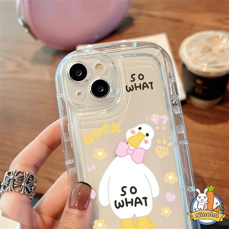 Soft Case Pelindung Desain Kartun Bebek Untuk iPhone 14 13 12 11 Pro Max X Xr Xs Max 8 7 6 6s Plus SE2020