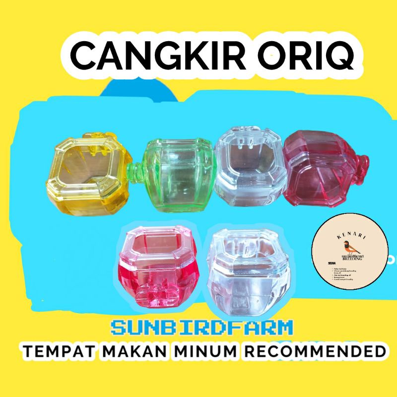 READY CANGKIR ORIQ / CEPUK MAKAN BURUNG / CEPUK MINUM BURUNG / CEPUK MAKAN MINUM BURUNG / TEMPAT MAK
