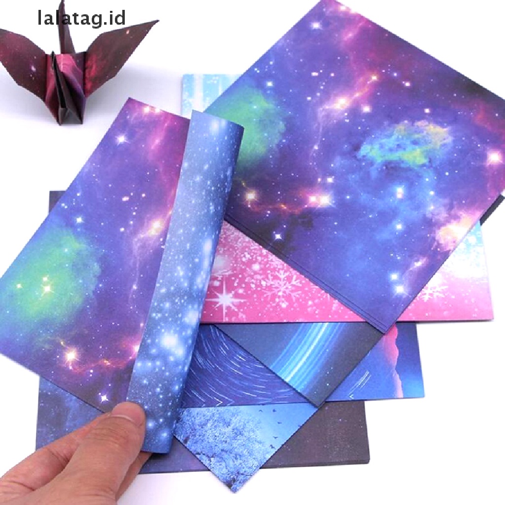 [lalatag] 60/65pcs Kertas Origami Bunga Bintang Luar Angkasa Lipat Dua Sisi DIY Papers Craft [ID]