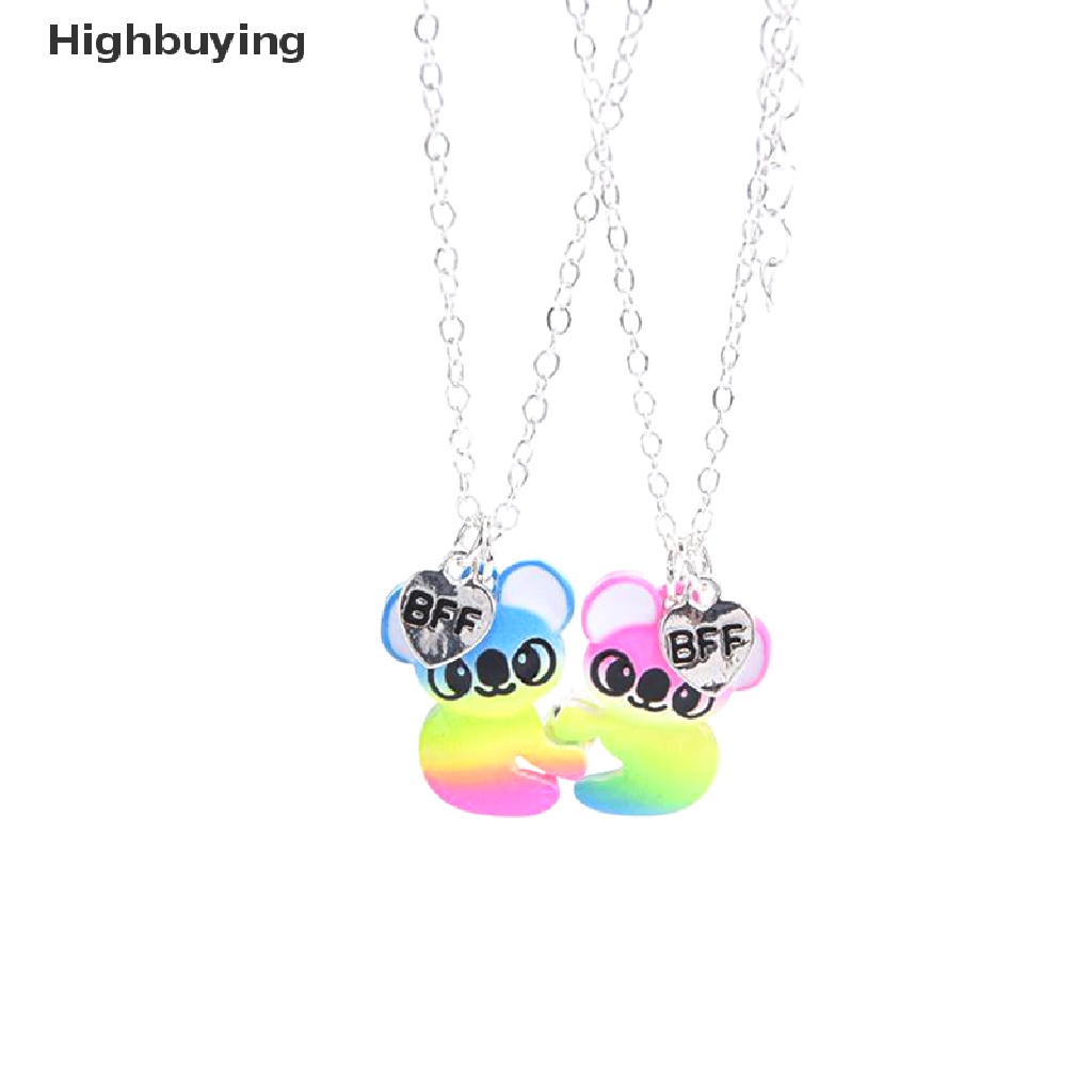 Hbid 1pasang Lucu Colorful Raccoon Pendant Best Friend Kalung Persahabatan Perhiasan Hadiah Glory