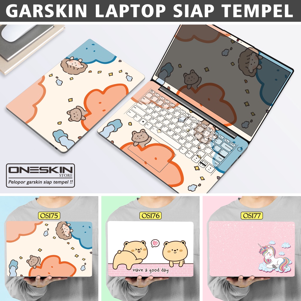 Garskin Sticker Laptop Protector Macbook Full Body Bottom Bezel Palmrest Skin Unicorn Cute