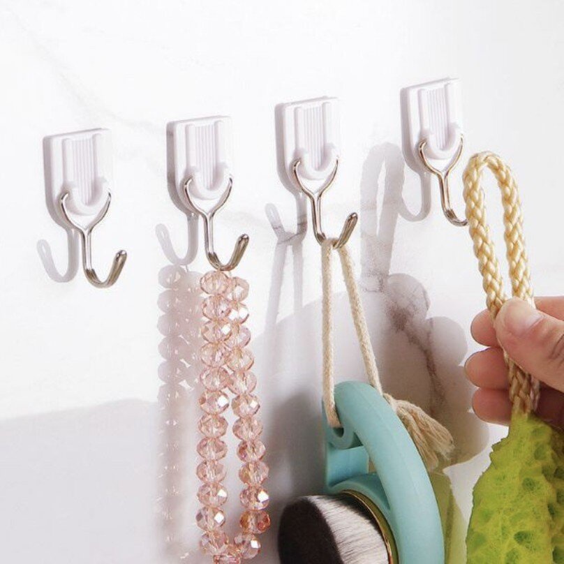 COD - SM88 - Gantungan Hook Kait Isi 6 Pcs Gantungan Tempel Dinding Kamar Mandi Dapur Sticky Hanger Wall