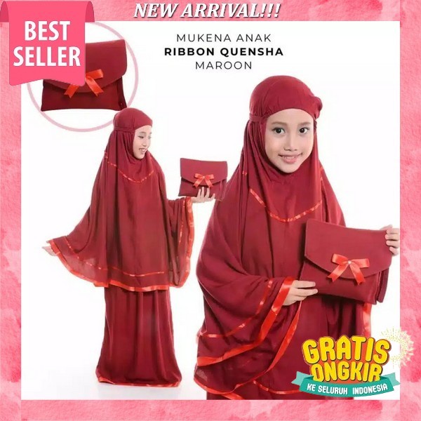 Ujp131 Mukena Anak Usia 2 3 4 5 6 7 8 9 10 11 12 Tahun Set Sajadah / Mukenah Anak Tanggung Terbaru B