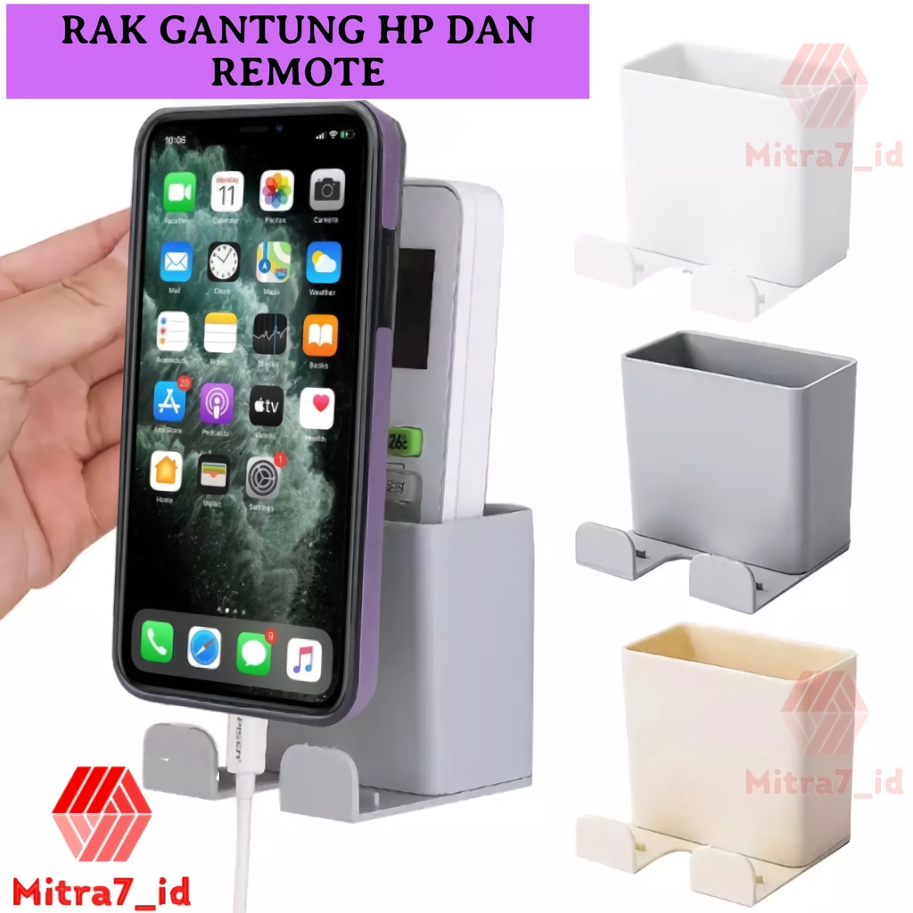 [M7] RAK HOLDER HP DAN REMOTE MODEL TEMPEL / RAK HP TERBARU / GANTUNGAN REMOTE / RAK CHARGER HP