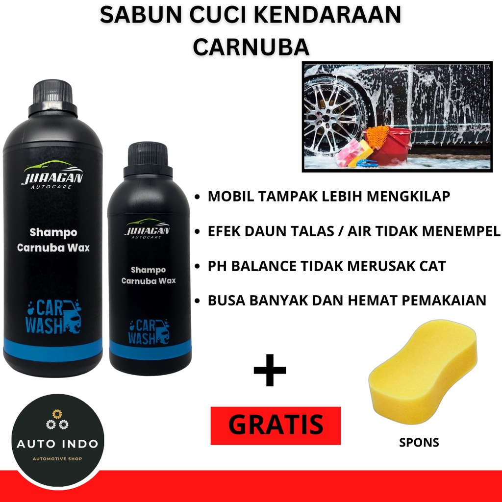 Sabun Cuci Mobil Carnuba Wax Mengkilap Efek Daun Talas - Shampo Mobil Motor Juragan Autocare