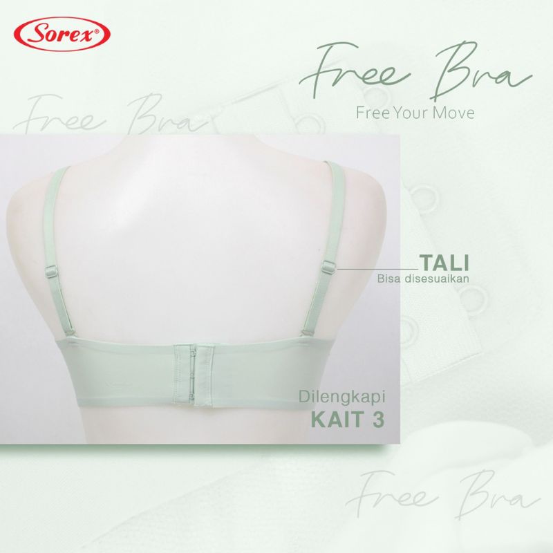 Bra Sorex Ab 057 Free Bra Busa sedang tanpa kawat kait tiga seamless bra AB 057