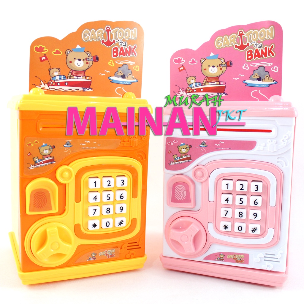 MAINANKEI MAINAN ANAK MURAH CELENGAN CARTOON YA2 MAINAN CELENGAN ATM SIDIK JARI MONEY SAFE BOX