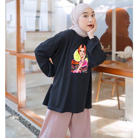 BLOUSE OVERSIZE LENGAN PANJANG KARET LD 130CM DTF CEWEK SHALL