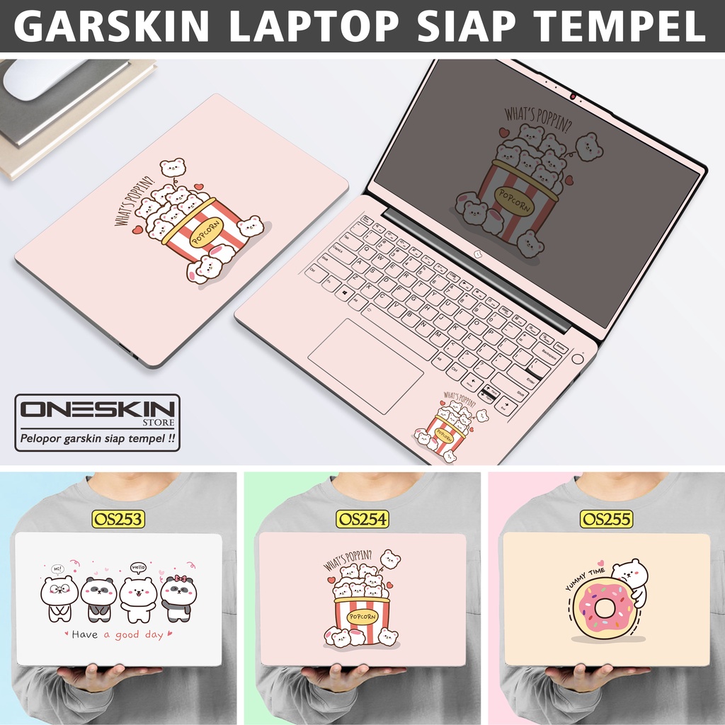 Garskin Sticker Laptop Protector Macbook Full Body Bottom Bezel Palmrest Skin Bears Good Day