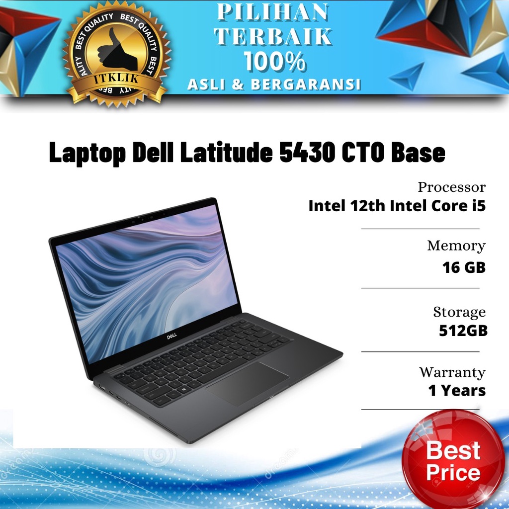 Laptop Dell Latitude 5430 CTO Base Intel Core i5-1235U Trans