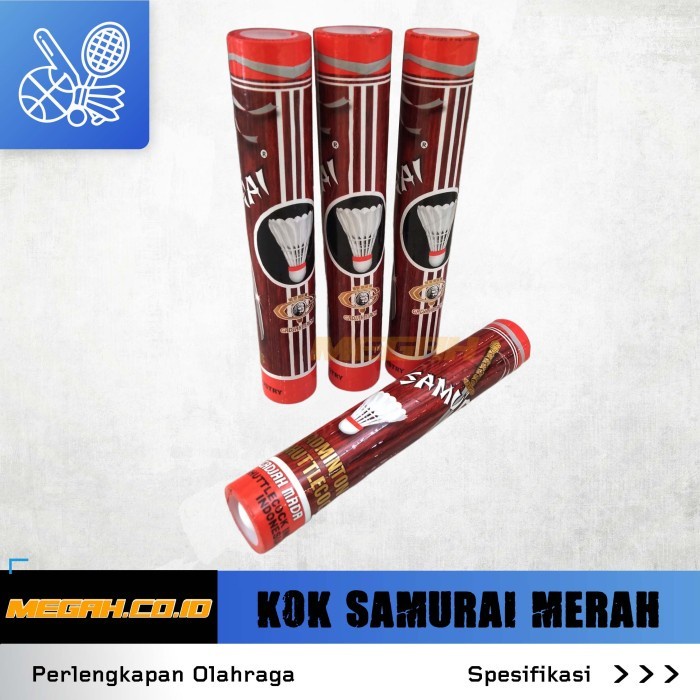 Shuttlecock Shuttlecock Kok Samurai Merah